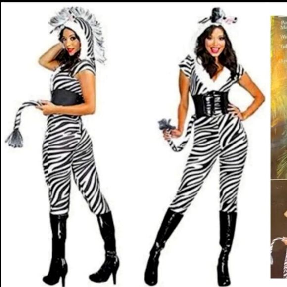 CLEARANCE Dreamgirl ZEBRALICIOUS Costumes NWT - Picture 1 of 8